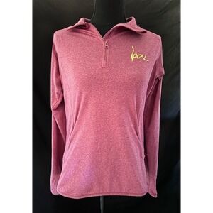 Local Lake George Pink Quarter Zip Pullover Thumbhole Active Top Women S